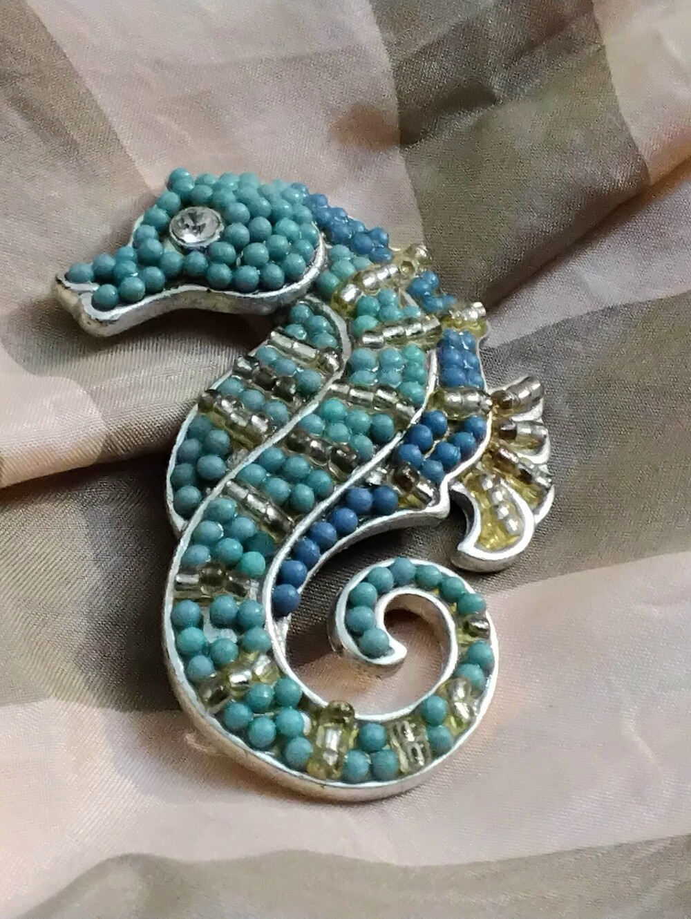 Vintage Liz Claiborne Seahorse Brooch/pin